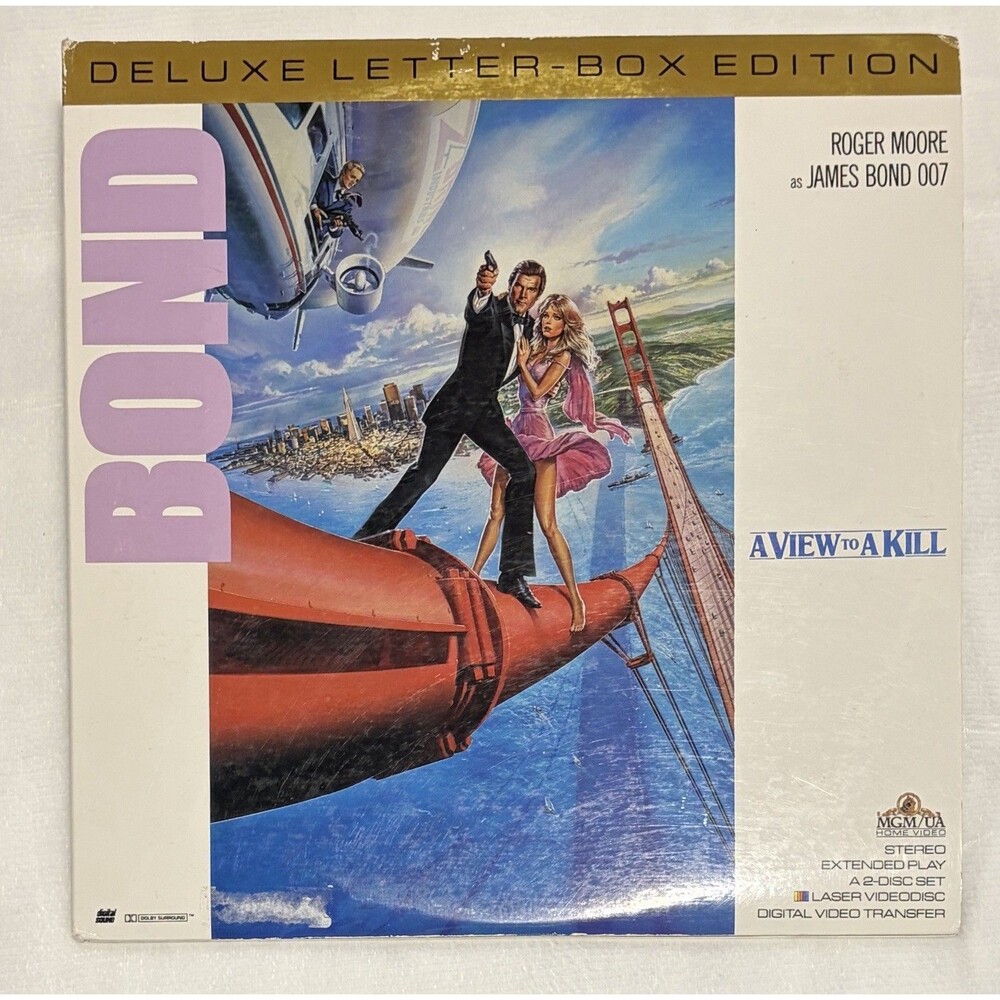 Laser Disc "A View to A Kill", Deluxe Letter Box Ed, 2 Disc Set Extended Play